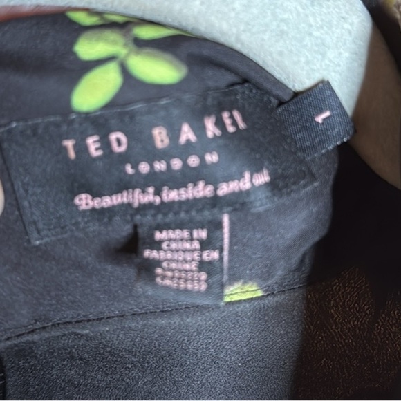 Ted Baker Robyne Oil Painting Floral Cowl Neck Midi Dress Size 1 / US 4 - Picture 10 of 15